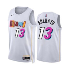 Maillot NBA Miami Heat Bam Adebayo 13 Nike 2022-23 City Edition Blanc Swingman - Homme